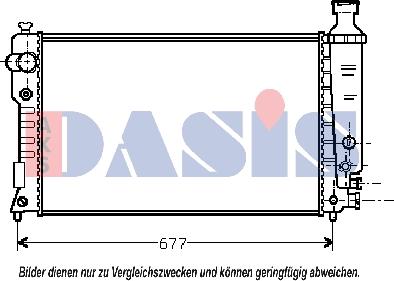 AKS Dasis 160044N - Radiator, engine cooling autospares.lv