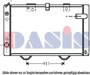 AKS Dasis 160046N - Radiator, engine cooling autospares.lv