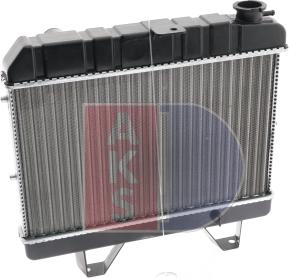 AKS Dasis 160047N - Radiator, engine cooling autospares.lv