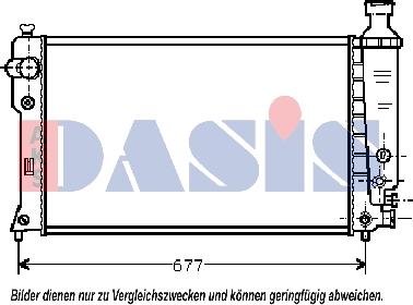 AKS Dasis 160068N - Radiator, engine cooling autospares.lv