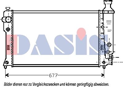 AKS Dasis 160001N - Radiator, engine cooling autospares.lv