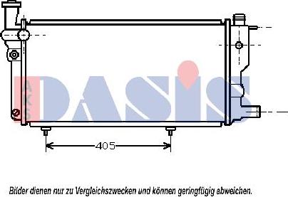 AKS Dasis 160071N - Radiator, engine cooling autospares.lv