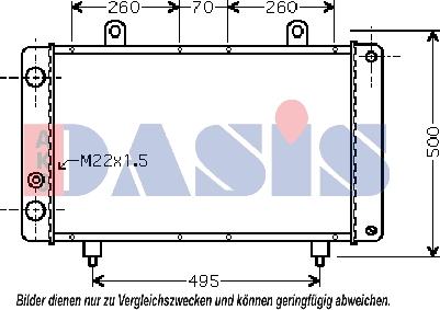 AKS Dasis 160078N - Radiator, engine cooling autospares.lv