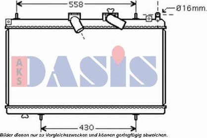 AKS Dasis 160109N - Radiator, engine cooling autospares.lv