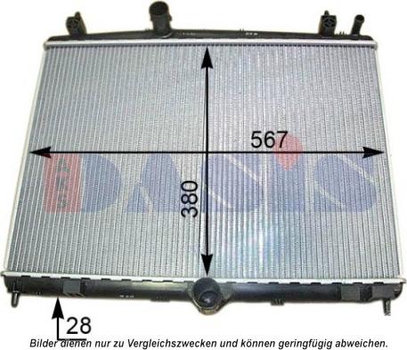 AKS Dasis 160119N - Radiator, engine cooling autospares.lv