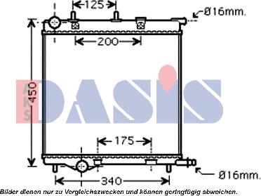 AKS Dasis 160113N - Radiator, engine cooling autospares.lv