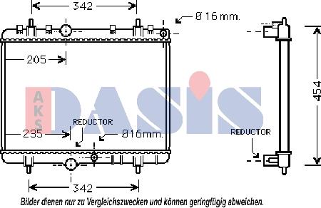 AKS Dasis 160117N - Radiator, engine cooling autospares.lv