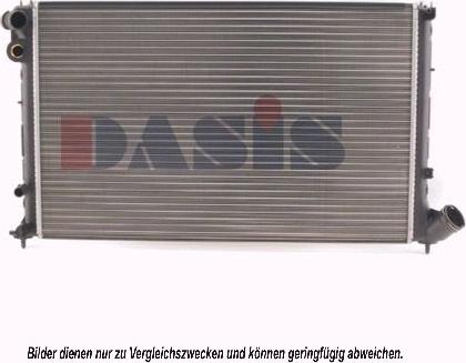 AKS Dasis 160280N - Radiator, engine cooling autospares.lv