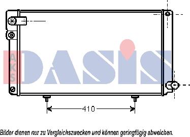 AKS Dasis 161070N - Radiator, engine cooling autospares.lv