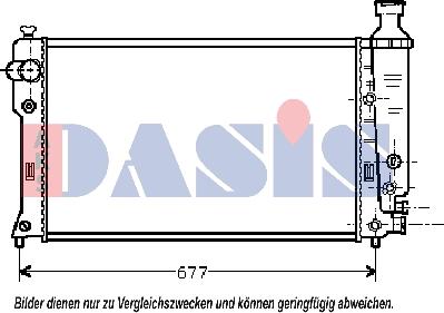 AKS Dasis 161300N - Radiator, engine cooling autospares.lv