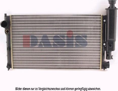 AKS Dasis 161320N - Radiator, engine cooling autospares.lv