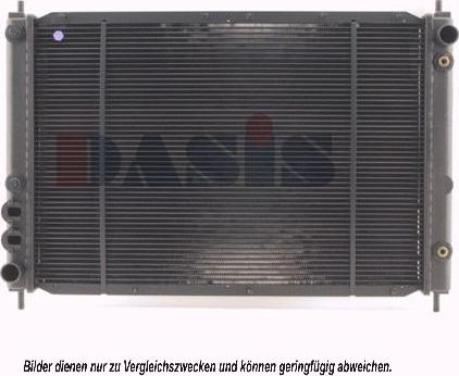 AKS Dasis 100960N - Radiator, engine cooling autospares.lv