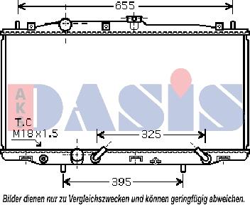 AKS Dasis 100042N - Radiator, engine cooling autospares.lv