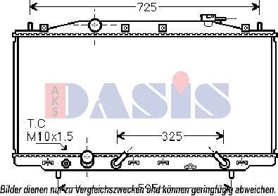 AKS Dasis 100066N - Radiator, engine cooling autospares.lv