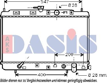 AKS Dasis 100018N - Radiator, engine cooling autospares.lv