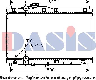 AKS Dasis 100032N - Radiator, engine cooling autospares.lv