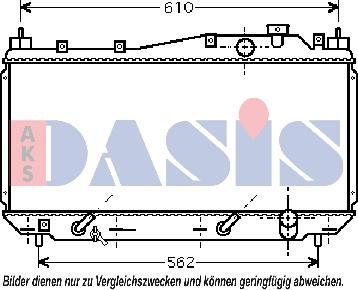 AKS Dasis 100025N - Radiator, engine cooling autospares.lv