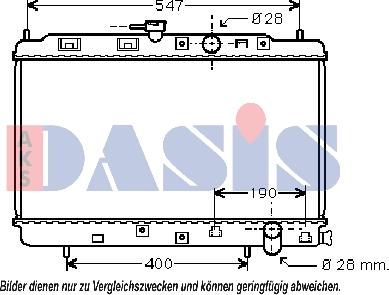 AKS Dasis 100021N - Radiator, engine cooling autospares.lv