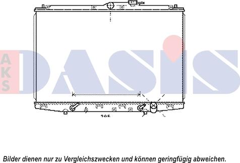 AKS Dasis 100076N - Radiator, engine cooling autospares.lv