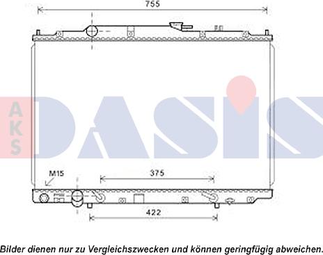 AKS Dasis 100072N - Radiator, engine cooling autospares.lv