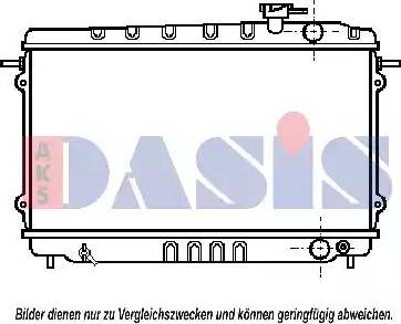 AKS Dasis 100150N - Radiator, engine cooling autospares.lv