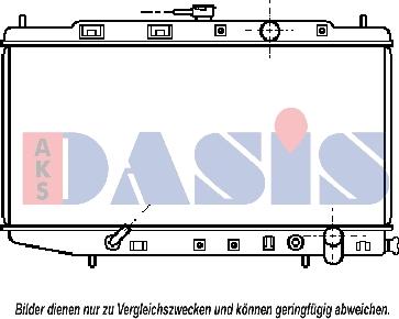 AKS Dasis 100880N - Radiator, engine cooling autospares.lv