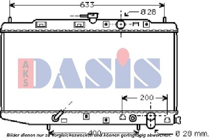 AKS Dasis 100331N - Radiator, engine cooling autospares.lv