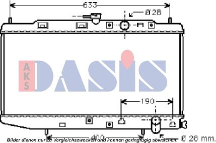 AKS Dasis 100321N - Radiator, engine cooling autospares.lv