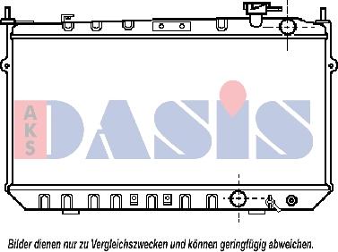 AKS Dasis 100750N - Radiator, engine cooling autospares.lv