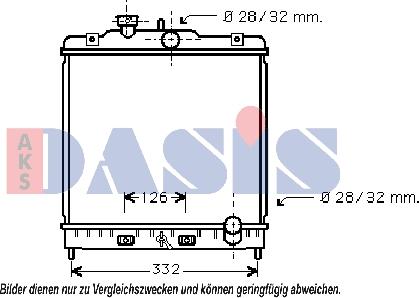 AKS Dasis 103002N - Radiator, engine cooling autospares.lv