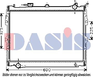 AKS Dasis 110920N - Radiator, engine cooling autospares.lv