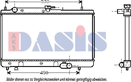 AKS Dasis 110970N - Radiator, engine cooling autospares.lv