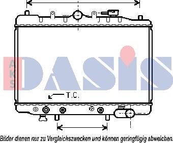 AKS Dasis 111040N - Radiator, engine cooling autospares.lv