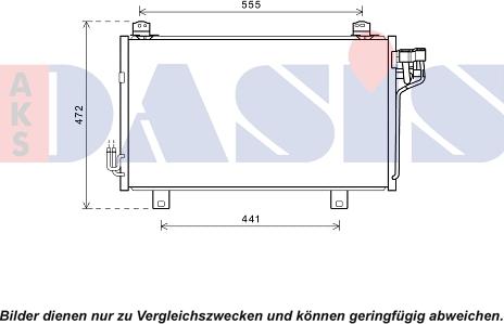 AKS Dasis 112044N - Condenser, air conditioning autospares.lv