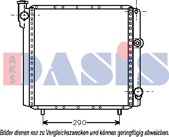 AKS Dasis 180990N - Radiator, engine cooling autospares.lv