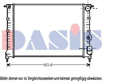 AKS Dasis 180960N - Radiator, engine cooling autospares.lv