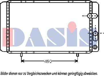 AKS Dasis 180041N - Radiator, engine cooling autospares.lv