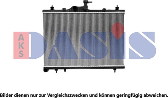 AKS Dasis 180006N - Radiator, engine cooling autospares.lv