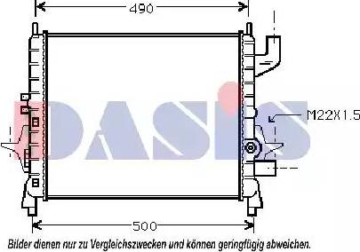 AKS Dasis 180025N - Radiator, engine cooling autospares.lv