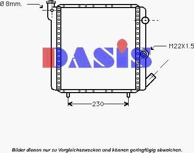 AKS Dasis 180022N - Radiator, engine cooling autospares.lv