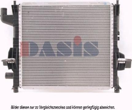 AKS Dasis 180380N - Radiator, engine cooling autospares.lv