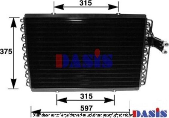 AKS Dasis 182310N - Condenser, air conditioning autospares.lv