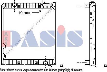 AKS Dasis 134970T - Radiator, engine cooling autospares.lv