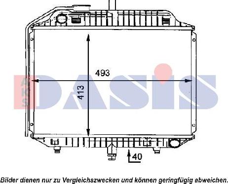 AKS Dasis 134002N - Radiator, engine cooling autospares.lv