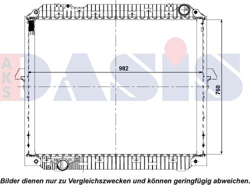 AKS Dasis 130049N - Radiator, engine cooling autospares.lv