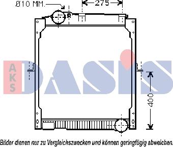 AKS Dasis 130033N - Radiator, engine cooling autospares.lv