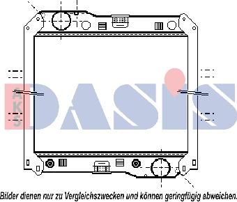 AKS Dasis 131002N - Radiator, engine cooling autospares.lv