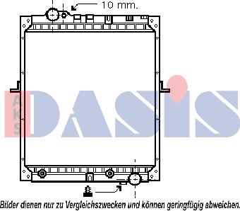 AKS Dasis 132430N - Radiator, engine cooling autospares.lv