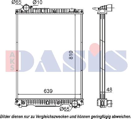 AKS Dasis 132430S - Radiator, engine cooling autospares.lv