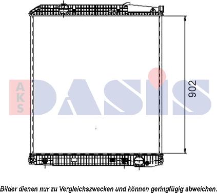 AKS Dasis 132080S - Radiator, engine cooling autospares.lv